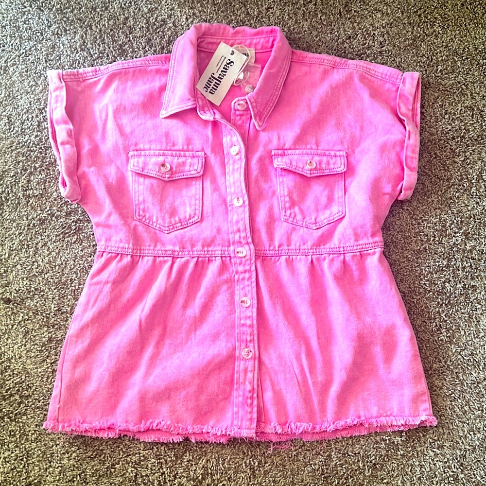 Savanna Jane blue Jean hot pink top. Never worn.